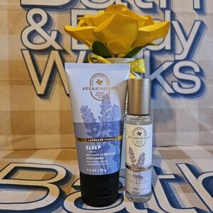 NWT Bath & Body Works Mini Aromatherapy Lavender Vanilla Set - Purple & White